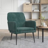 Cumpara ieftin Fotoliu, verde &icirc;nchis, 62x79x79 cm, catifea