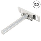 vidaXL Suporturi pentru rafturi plutitoare 12buc Oțel carbon invizibil 4012403