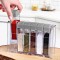 Set Recipiente Condimente, Kitchen Master, Transparent, Capac Gri, 6 Bucăți