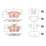 Set placute frana spate TRW, Ford Mondeo V Liftback (Ce), 09.2014-, Mondeo V Sedan (Cd), 09.2012-, Mondeo V Turnier (Cf), 09.2014-, spate; puntea spa
