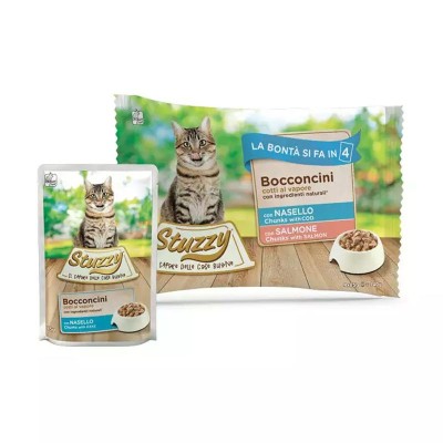 Stuzzy Cat Chunks MULTIPACK bucăți de cod și somon 4 x 85 g foto