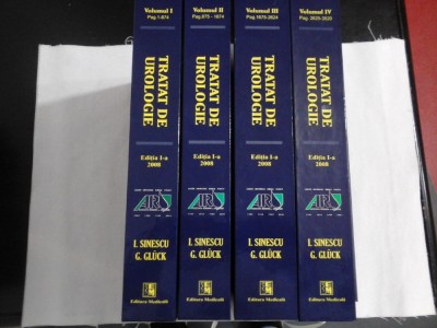 TRATAT DE UROLOGIE - I. SINESCU, G.GLUCK- 4 VOLUME + Index foto