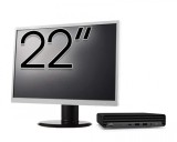 Pachet Calculator Refurbished HP ProDesk 400 G6 Mini, Intel Core i5-10500T 2.30 - 3.80GHz, 8GB DDR4, 256GB SSD + Monitor 22 Inch + Windows 10 Pro NewT