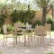 vidaXL Set de masă pentru grădină 5 pcs Bej 90 x 90 x 75 cm poliratan 3365389