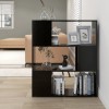 Bibliotecă/Separator cameră, negru, 80x24x94 cm, PAL