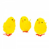 Decor de Paste - set pui decorativi - galben - 6,7 x 5 cm - 3 buc pachet
