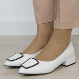 Pantofi albi comozi din piele naturala BY6921-2 03