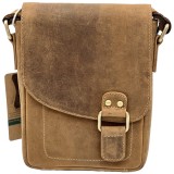 Borseta Barbati Piele Naturala Hunter, Umar/Mana, Maro Coniac, 18x20x5 cm. Cadou Lux