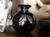 LICHIDARE ! Deosebita vaza vintage din sticla cu decor irizat -