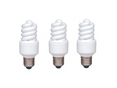 SET 5 becuri fluorescent Panasonic, soclu E27, putere 13W, forma spirala, lumina alb rece, alimentare 220 - 240 V, &amp;quot;EFD13E672V-3&amp;quot; (timbru verde 2.25 l foto