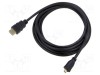 Cablu HDMI 2.1 Goobay 2m negru cu mufă micro HDMI