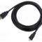 Cablu HDMI 2.1 Goobay 2m negru cu mufă micro HDMI