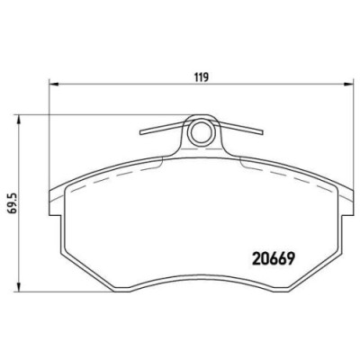 Placute frana Audi 100 C2 Avant (435 436) 07.77-02.83, 100 C2 Sedan (431 433 434) 06.76-08.84, 80 B3 06.86-10.91, 80 B4 09.91-01.96, 90 B3 (893 894 8 foto