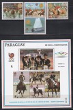 Paraguay 1989 - C&acirc;știgătorii medaliilor de aur la J. O. de la Seul, Serie + Colita (RARA) + Bloc, SET COMPLET, 4 POZE, MNH