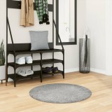 vidaXL Covor pufos &quot;PAMPLONA&quot; cu fire &icirc;nalte, verde modern, &Oslash; 80 cm