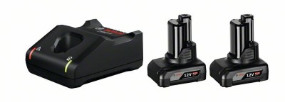 Bosch 2xGBA12V + GAL12V-40 Set 2 acumulatori Li-Ion, 12V, 6Ah + Incarcator rapid de 4Ah ProAdvanced PowerfulTools foto
