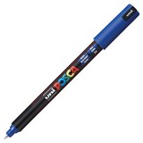 Marker UNI PC-1MR Posca, 0.7 mm,varf fin metalic,albastru