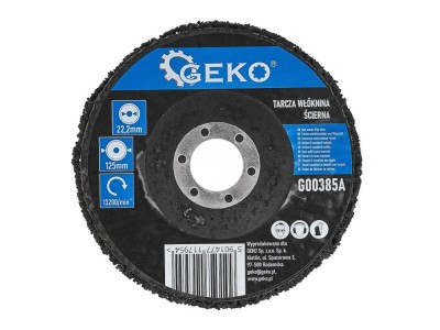 Disc abraziv netesut pentru metal, 125 x 22.2 mm, negru, Geko G00385A foto