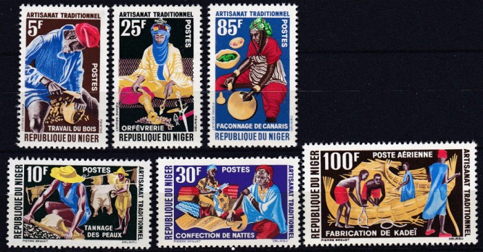 DB1 Niger Mestesuguri Populare Meserii Traditionale 6 v. MNH