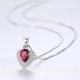 Colier Din Argint Piatra Red Water Drop ARG273C, Argintboutique