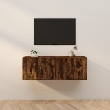 Cumpara ieftin Dulapuri TV montate pe perete 2 buc stejar afumat, 57x34,5x40cm
