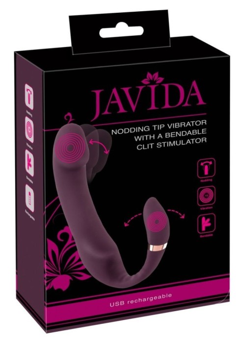 Vibrator fexibil pentru punctul G si clitoris Javida Nodding Tip Vibrator with