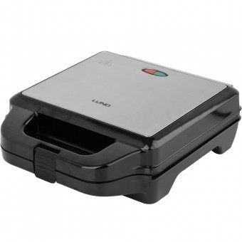 Sandwich maker 1400 W, dimensiune 26 x 21 x 10 cm, capac inox foto