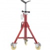 Suport pentru tevi 1/2-12 inch, Portabil, 3 x roti, capacitate 400 kg, Inaltime reglabila 71-131 cm