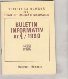 Bnk fil Soc. romana de filatelie tematica si maximafilie - buletin info 4/1990