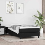 Saltea Copii vidaXL, 80x160 cm, Arcuri Buzunar, Negru/Alb, Textil Poliester, Confortabila, Duritate Medie
