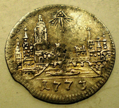 G.286 GERMANIA FRANKFURT 1 KREUZER 1773 BN BILLON 0,6g foto