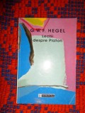 Hegel - Lectii despre Platon / 103 pagini