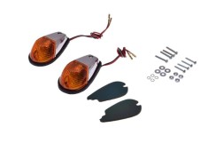 Set 2 semnalizari cromate, tip Honda, cu bec, montaj pe carene Cod Produs: MX_NEW AL13862