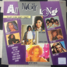 all night long 28 hot slow dance songs selectii 2 LP dublu disc muzica pop VG++