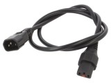 Cablu Blocare IEC LOCK 1m Negru C13-C14