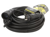 Prelungitor alimentare KEL 3x2,5mm2 25m 16A cu priză 1 guma negru