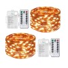 Set 2 instalatii LED FilFom, 6 m, alb cald, cupru