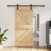 Ușă glisantă cu set de feronerie 95x210 cm, lemn masiv de pin