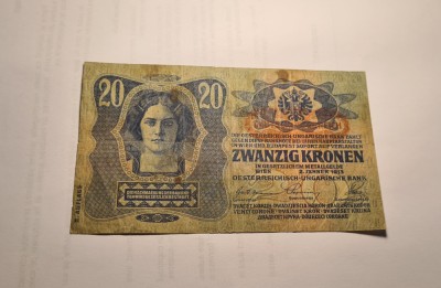 20 Kronen Korona Coroane 1913 foto