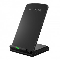 Incarcator Wireless SI-sFs fast chargin, 9V - 1.2 A, Samsung/Apple, negru foto