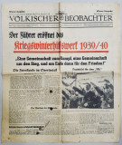 VOLKISCHER BEOBACHTER , KAMPFBLATT DER NATIONAL - SOZIALISTISCHEN BEWEGUNG GROSDEUTSCHLAND , WIEN , 11 OKTOBER , 1939