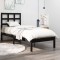 vidaXL Cadru de pat Small Single 2FT6, negru, 75x190 cm, lemn masiv