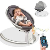 Leagan Electric WePro Store, Multifunctional Pentru Bebelusi cu Acoperis Rabatabil Si Plasa Protectie Tantari, Conexiune Bluetooth, Telecomanda, Jucar