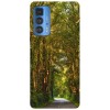 Husa compatibila cu Motorola Edge 20 model Paved forest road, Silicon, TPU, Viceversa, Transparent, Carcasa