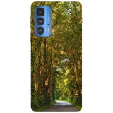 Husa compatibila cu Motorola Edge 20 model Paved forest road, Silicon, TPU, Viceversa, Transparent, Carcasa