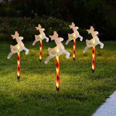 Ornament gradina solar Ren, 5/set 46cm, alb cald foto