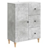 vidaXL Bufet cu sertar Gri Beton 66 x 34,5 x 90 cm Lemn prelucrat 894168