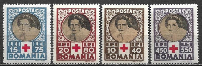 Romania 1945 - Crucea Rosie 4v.neuzat,perfecta stare(z)