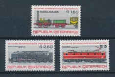 Austria 1977 - Cai ferate, trenuri, serie neuzata