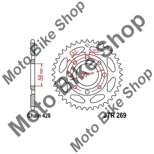 MBS Pinion spate 428 Z56, Cod Produs: JTR26956